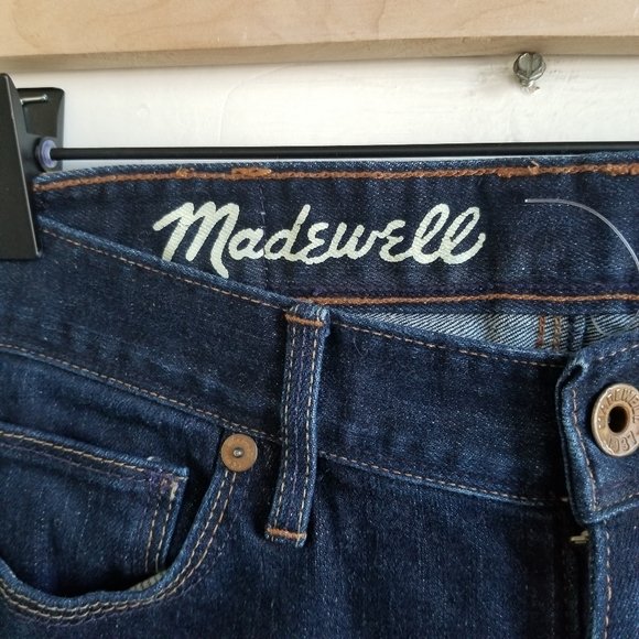 Madewell Rail Straight Dark Wash Jeans, Sz 26 - Picture 3 of 14